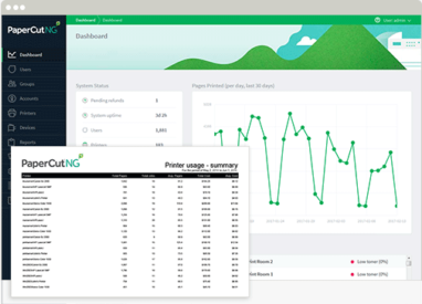 Papercut, Admin Interface Reports, Offitek